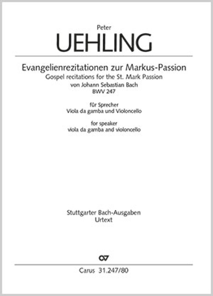 Gospel recitations for the St. Mark Passion