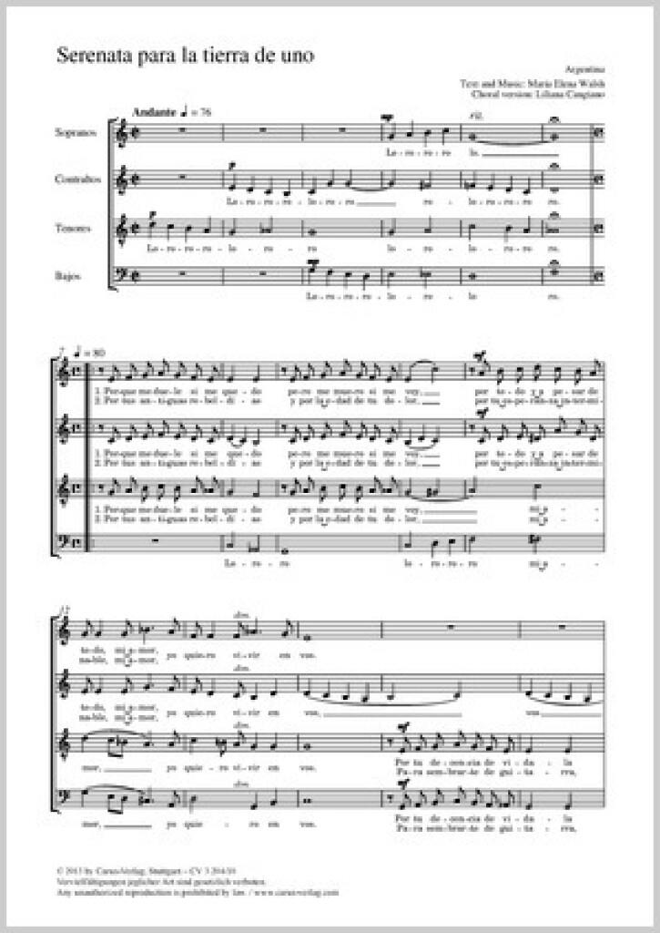Serenata para la tierra de uno