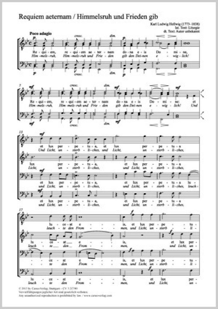 Requiem aeternam [Himmelsruh und Frieden gib]