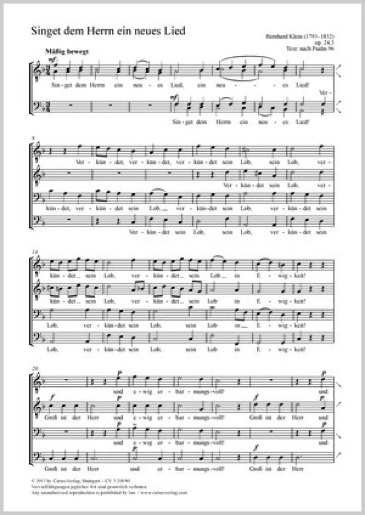 Singet dem Herrn ein neues Lied