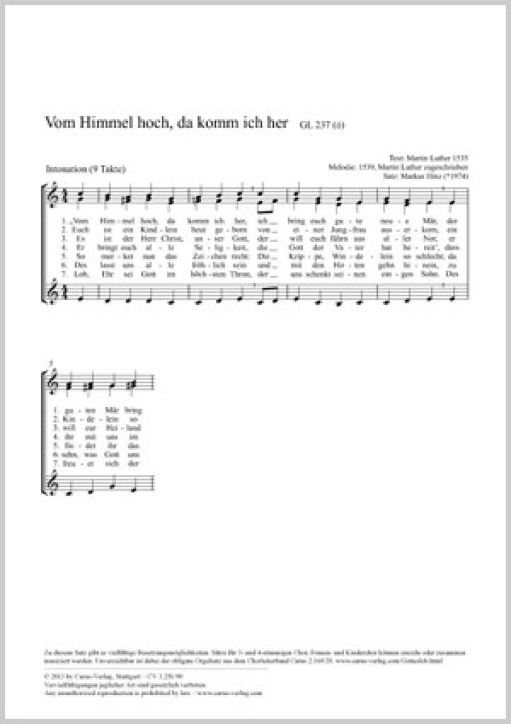 Vom Himmel hoch, da komm ich her