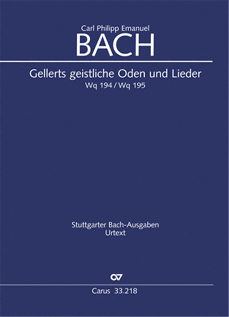 C.P.E. Bach: Geistliche Oden und Lieder [Gellert]