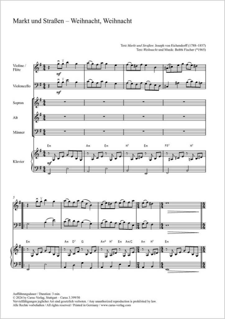 Markt und Straßen ? Weihnacht, Weihnacht - E minor