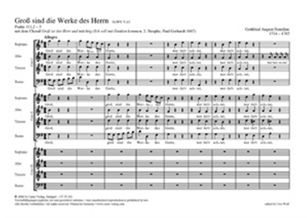 Groß sind die Werke des Herrn