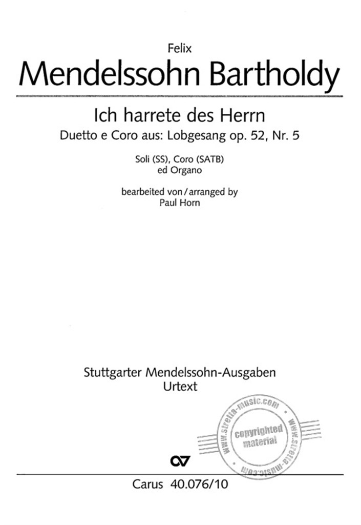 Ich harrete des Herrn