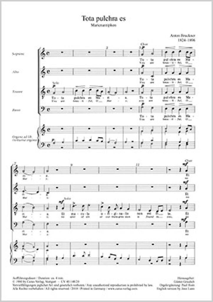 Bruckner: Tota pulchra es- Pange lingua