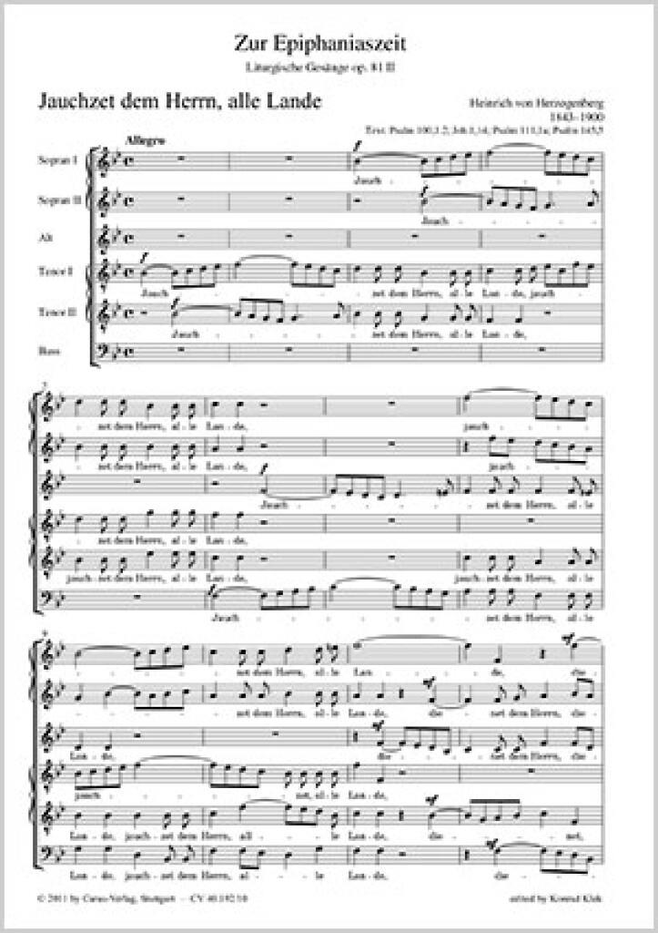 Liturgische Gesänge [Epiphaniaszeit] I