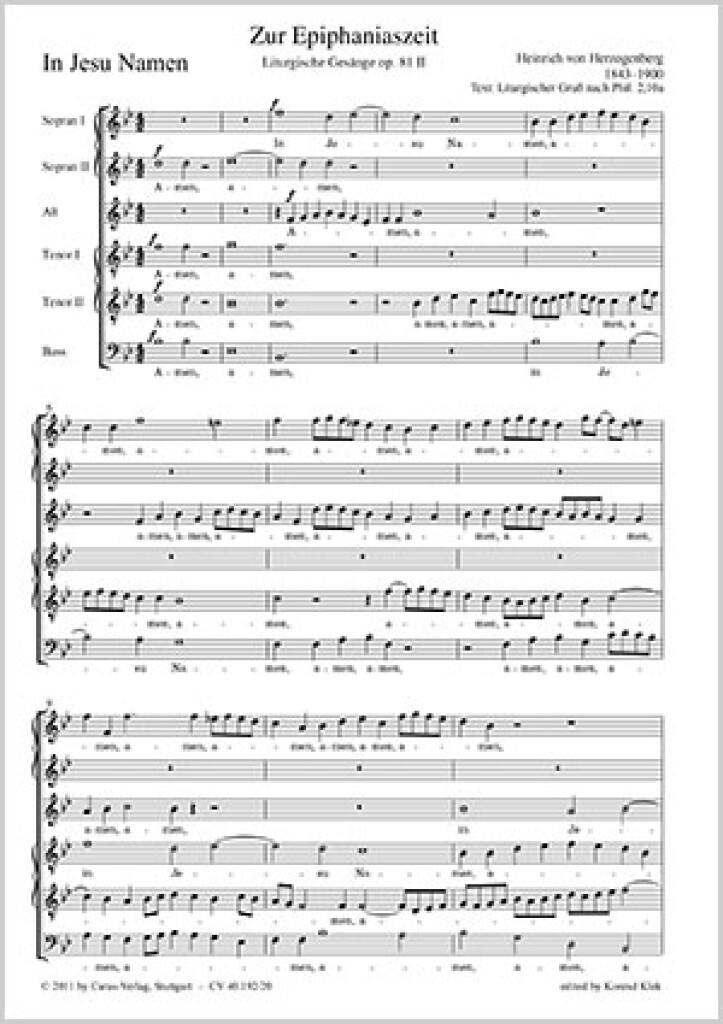 Liturgische Gesänge [Epiphaniaszeit] II