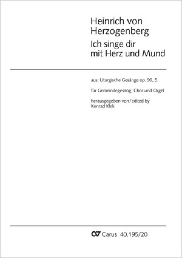 Ich singe dir mit Herz und Mund