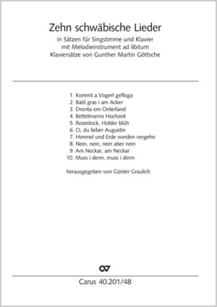Zehn schwäbische Lieder
