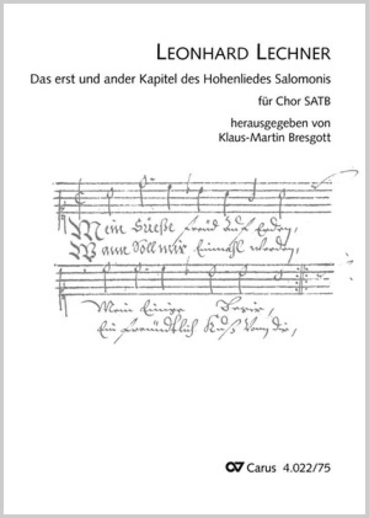 Erst und ander Kapitel des Hohenliedes Salomonis