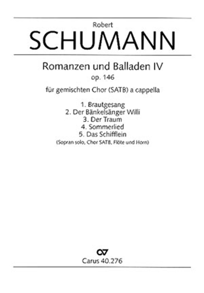 Schumann: Romanzen und Balladen IV op. 146