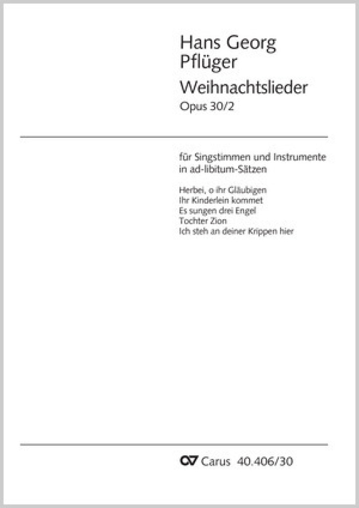 Pflüger: Fünf Weihnachtslieder II