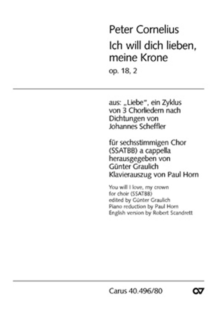 Ich will dich lieben, meine Krone