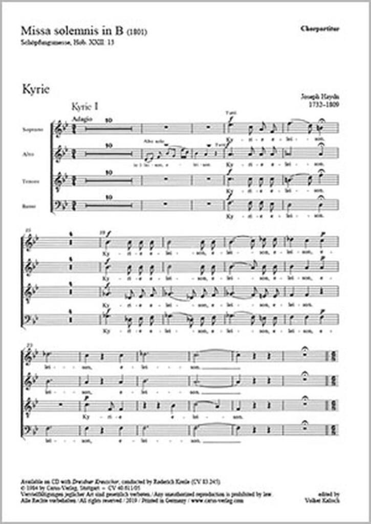 Missa solemnis in B