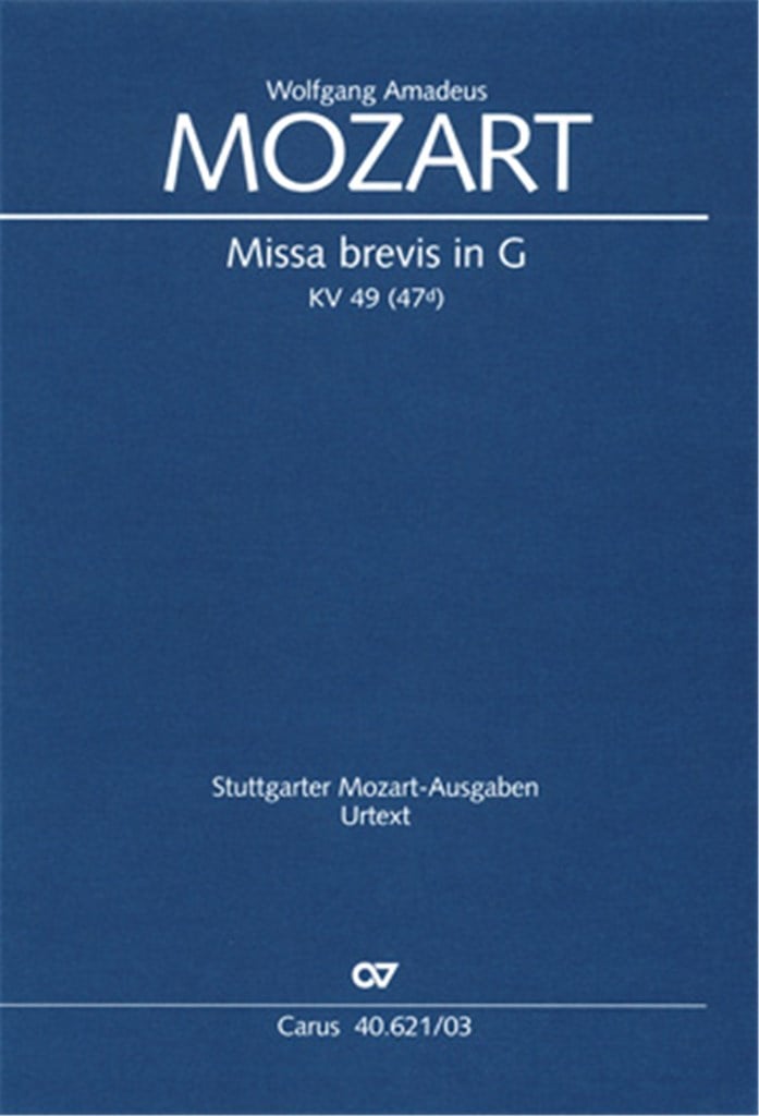 Missa brevis in G KV 49 [47d]