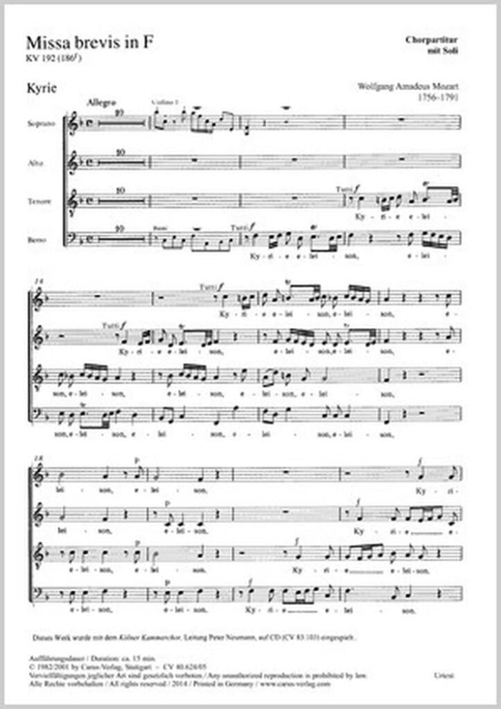 Missa brevis in F