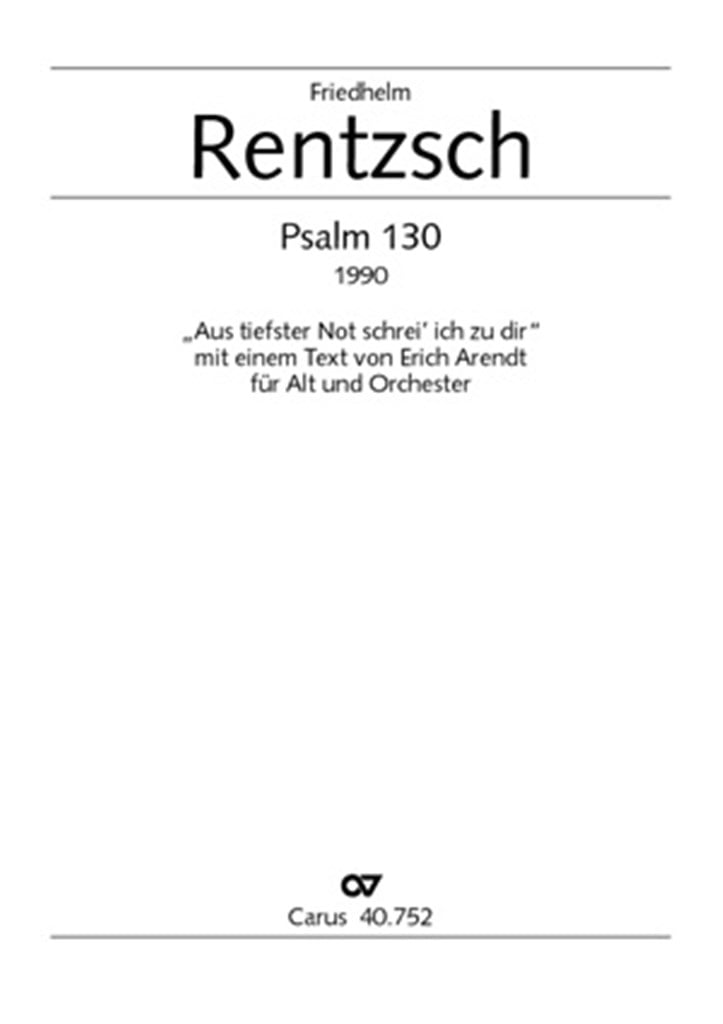 Psalm 130 für Alt und Orchester
