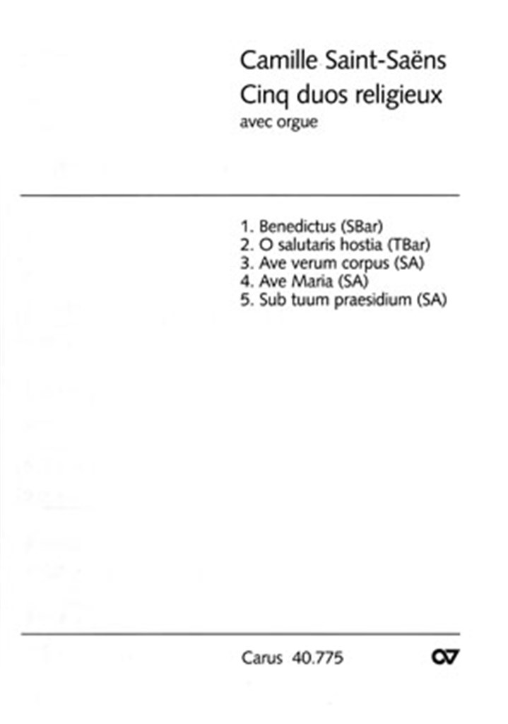 Fünf Duette mit Orgel