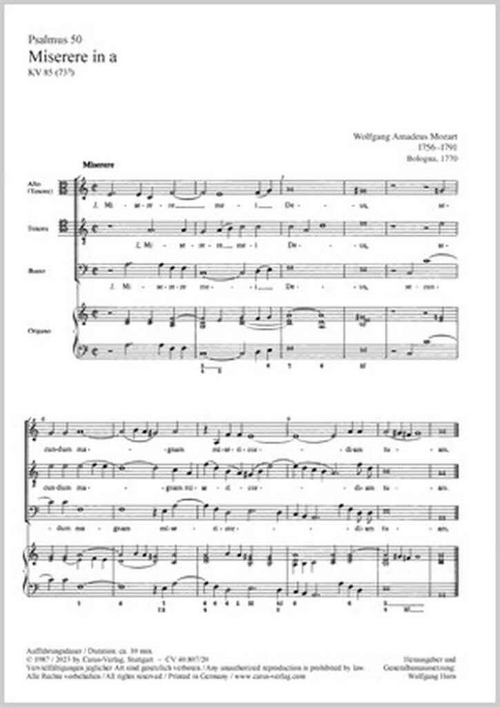 Miserere in a