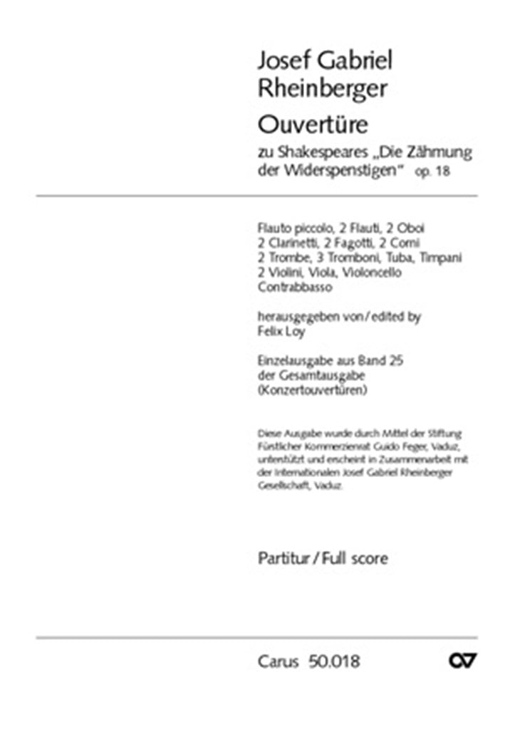 Ouvertüre zu Shakespeares Die Zähmung