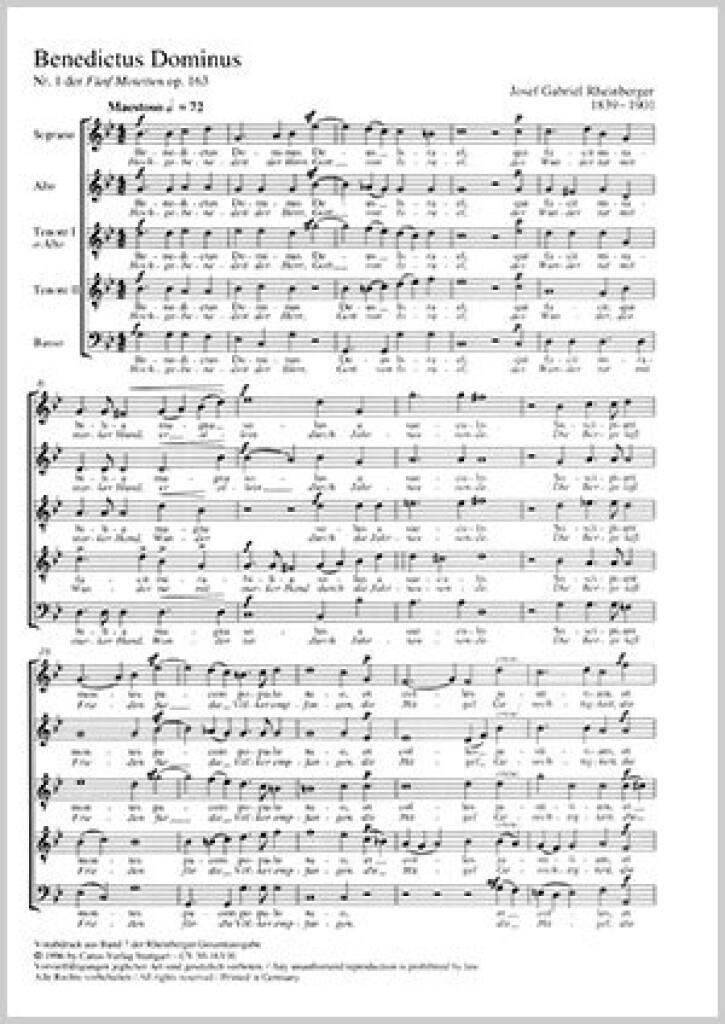 Benedictus Dominus [Hochgebenedeit der Herr]