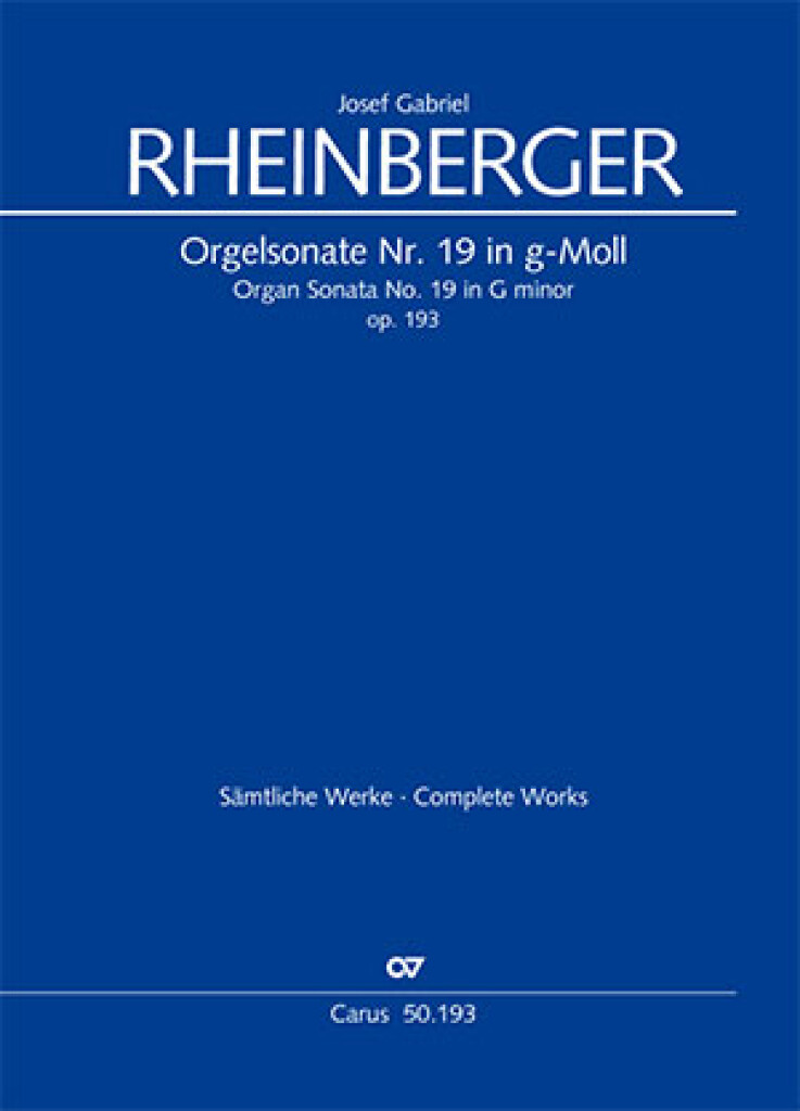 Orgelsonate Nr. 19 In G-Moll Op. 193