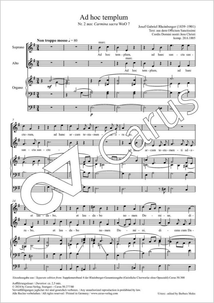 Ad hoc templum E minor - WoO 7,2