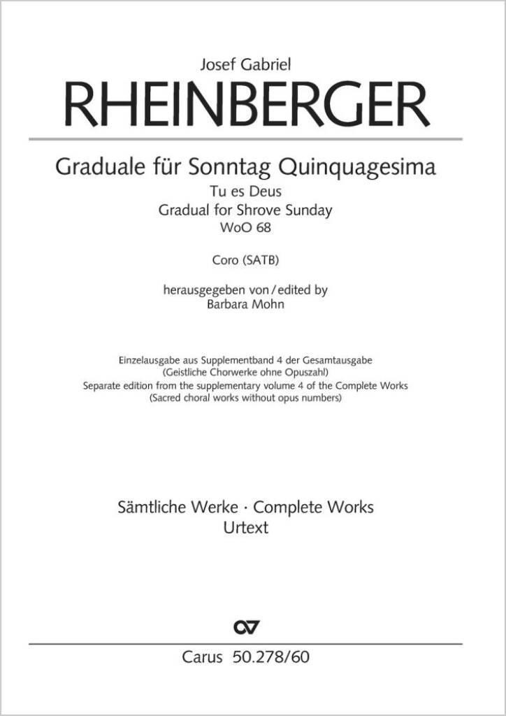 Graduale für Sonntag Quinqugesima - WoO 68