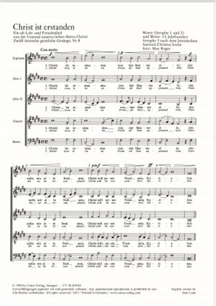 Christ ist erstanden - Schönster Herr Jesu