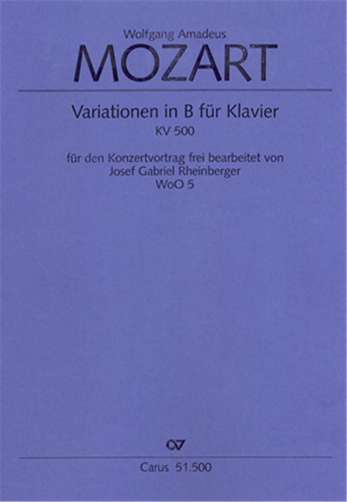 Thema mit Variationen in B