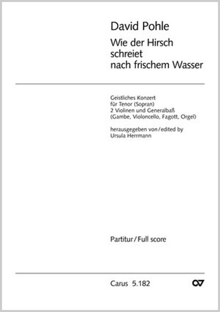 Wie der Hirsch schreiet nach frischem Wasser