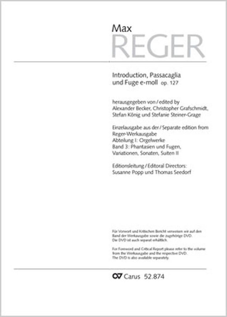 Introduction, Passacaglia und Fuge E-Moll
