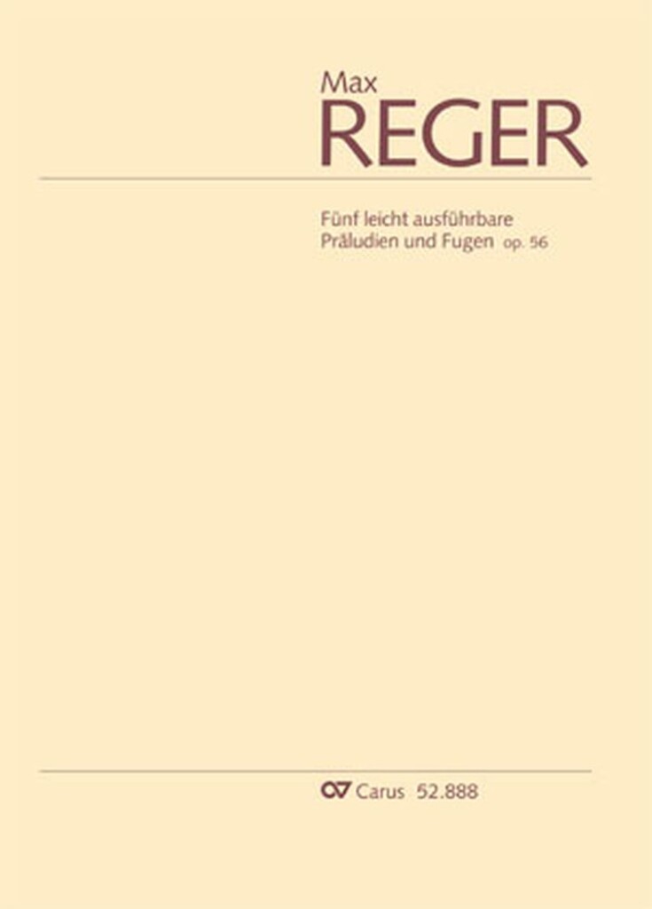 Fünf leicht ausführbare Präludien und Fugen