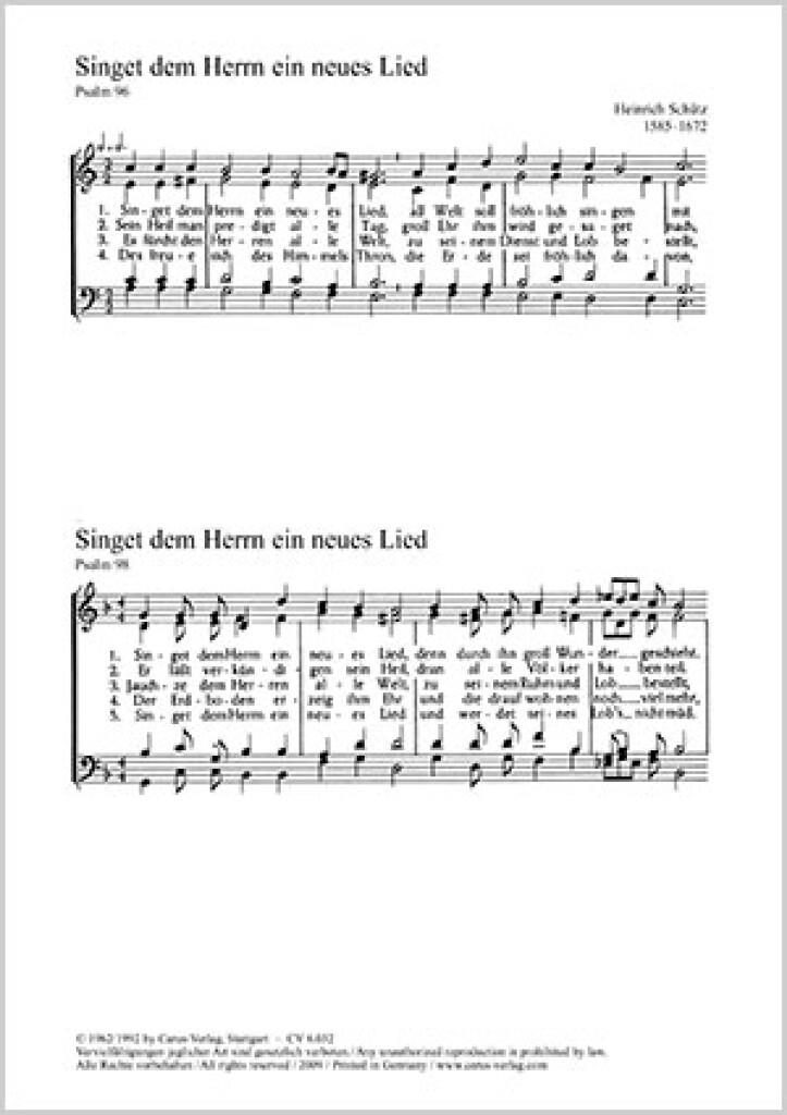 Schütz: Der Herr sprach- Singet dem Herrn