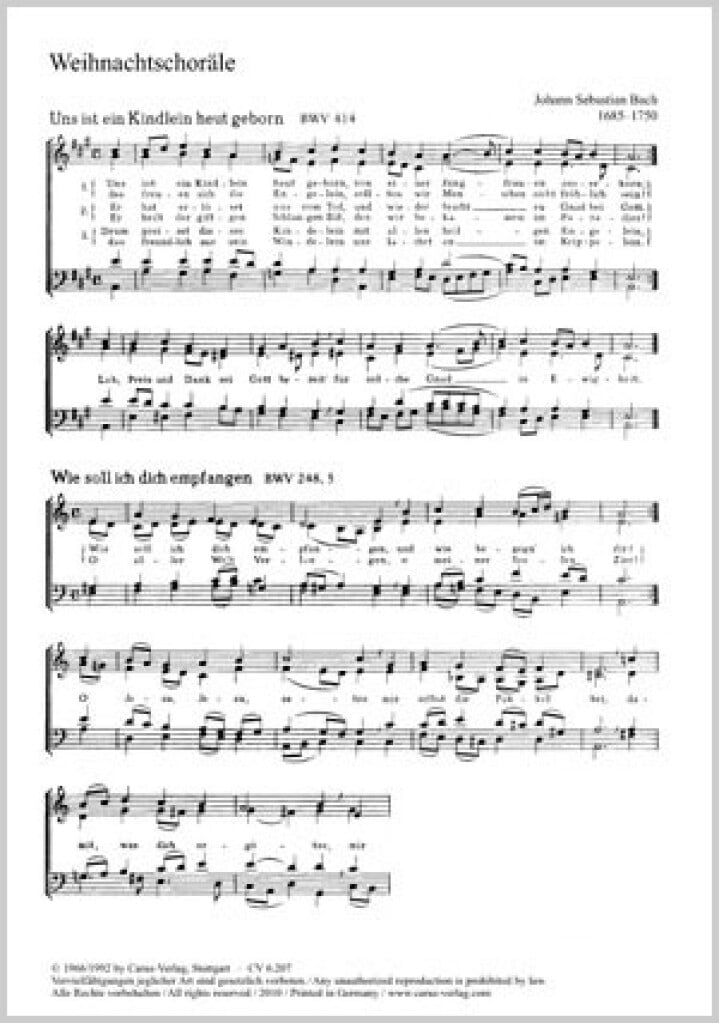 Bach: Weihnachtschoräle