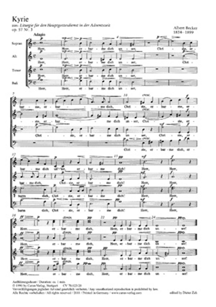 Becker: Kyrie, Gloria und Agnus Dei