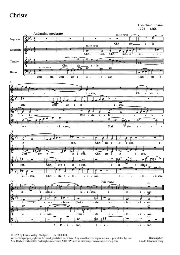 Rossini: Christe eleison- Sanctus