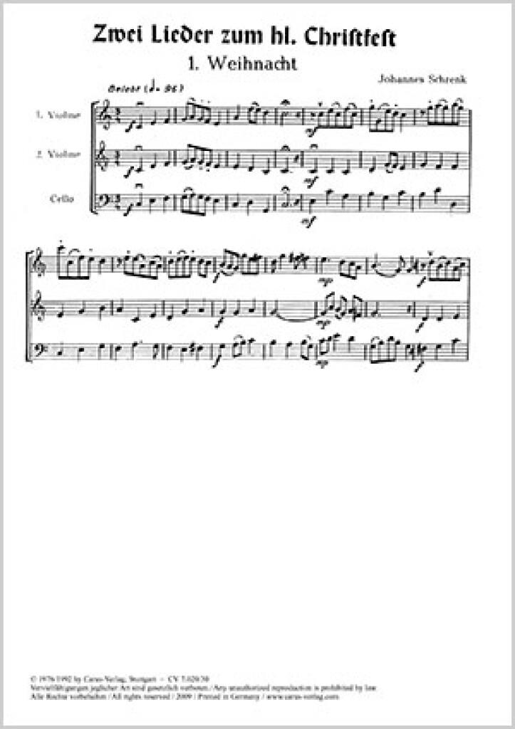 Schrenk: Zwei Lieder zum Christfest