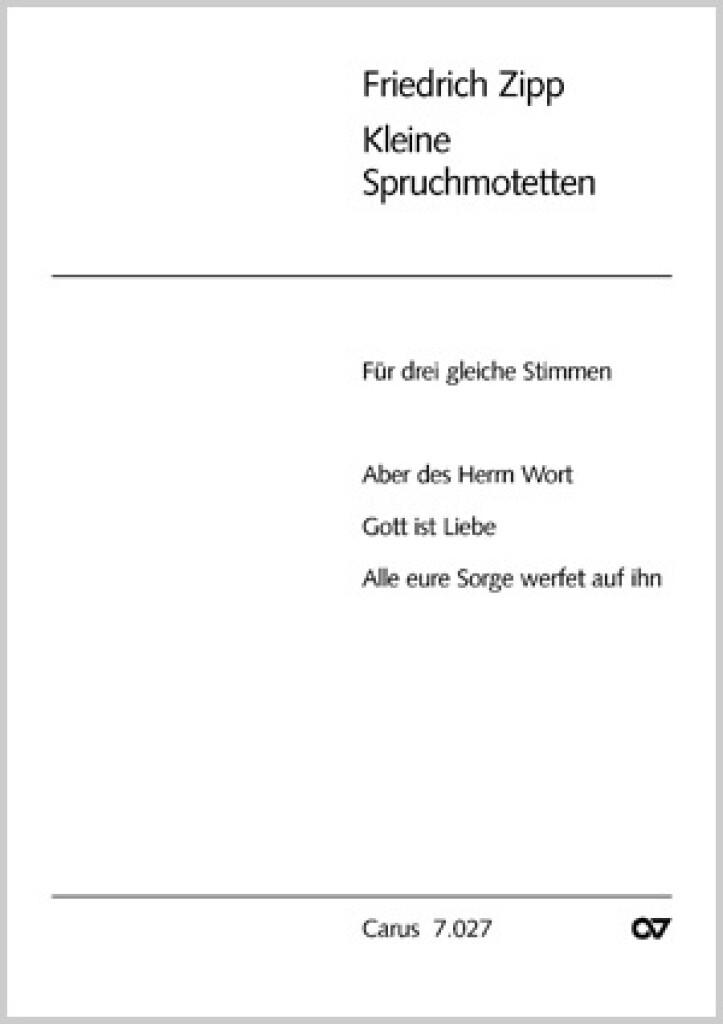 Zipp: Kleine Spruchmotetten