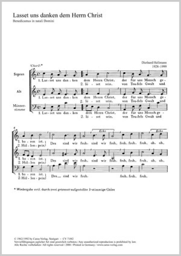 Lasset uns danken dem Herrn Christ