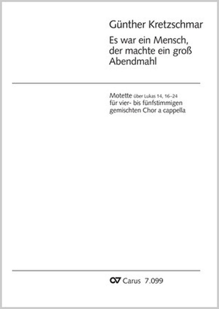 Es war ein Mensch, der machte