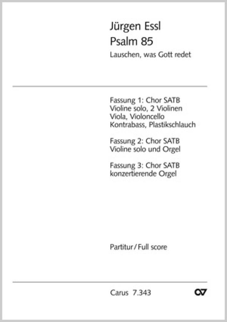 Lauschen, was Gott redet [Psalm 85]