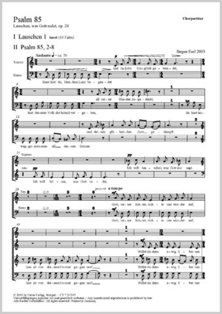 Lauschen, was Gott redet [Psalm 85]