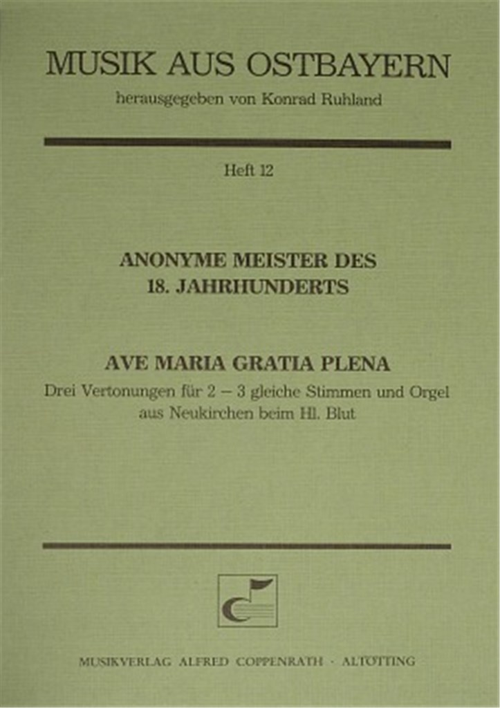 Drei Ave-Maria-Vertonungen