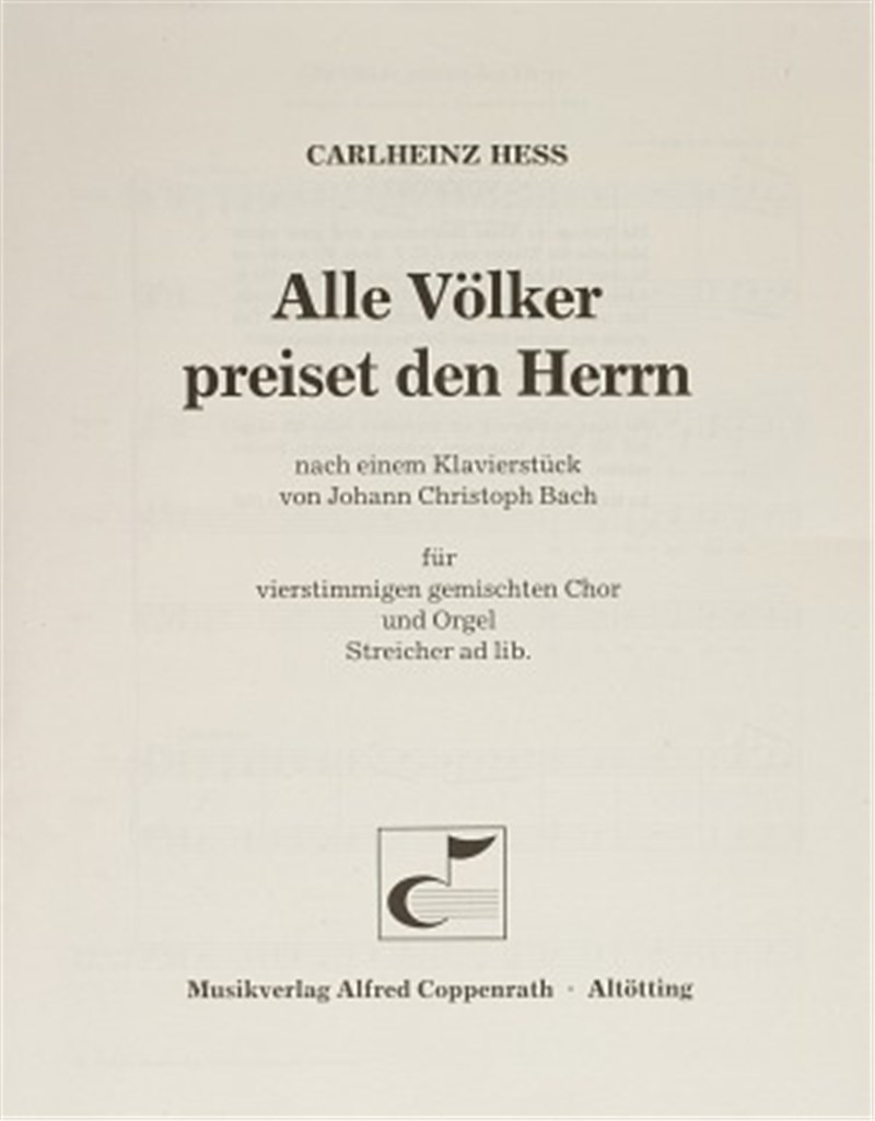 Alle Völker preiset den Herrn