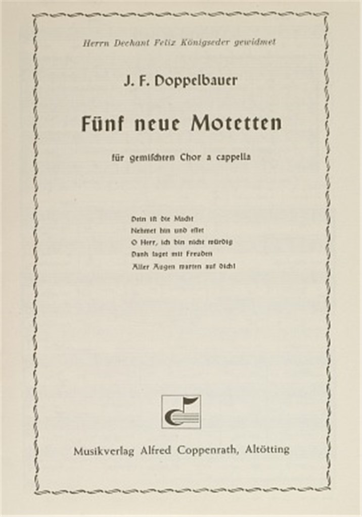 Fünf neue Motetten