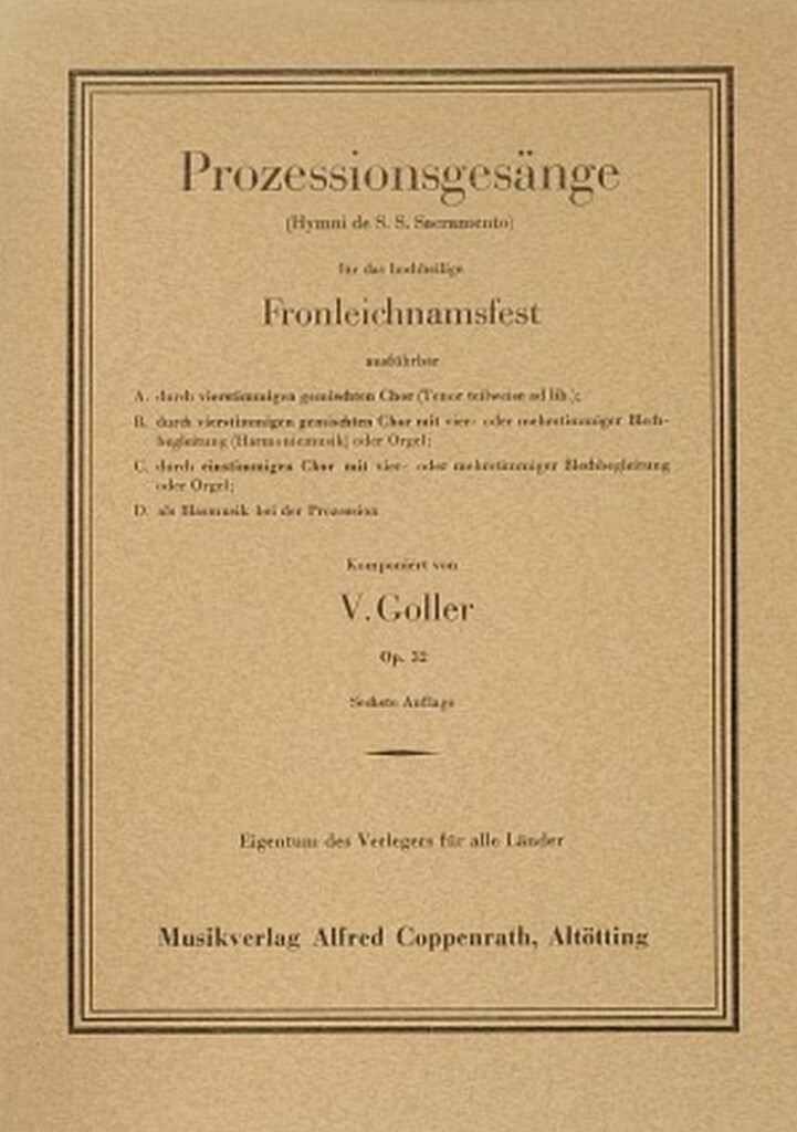 Goller, Prozessionsgesänge