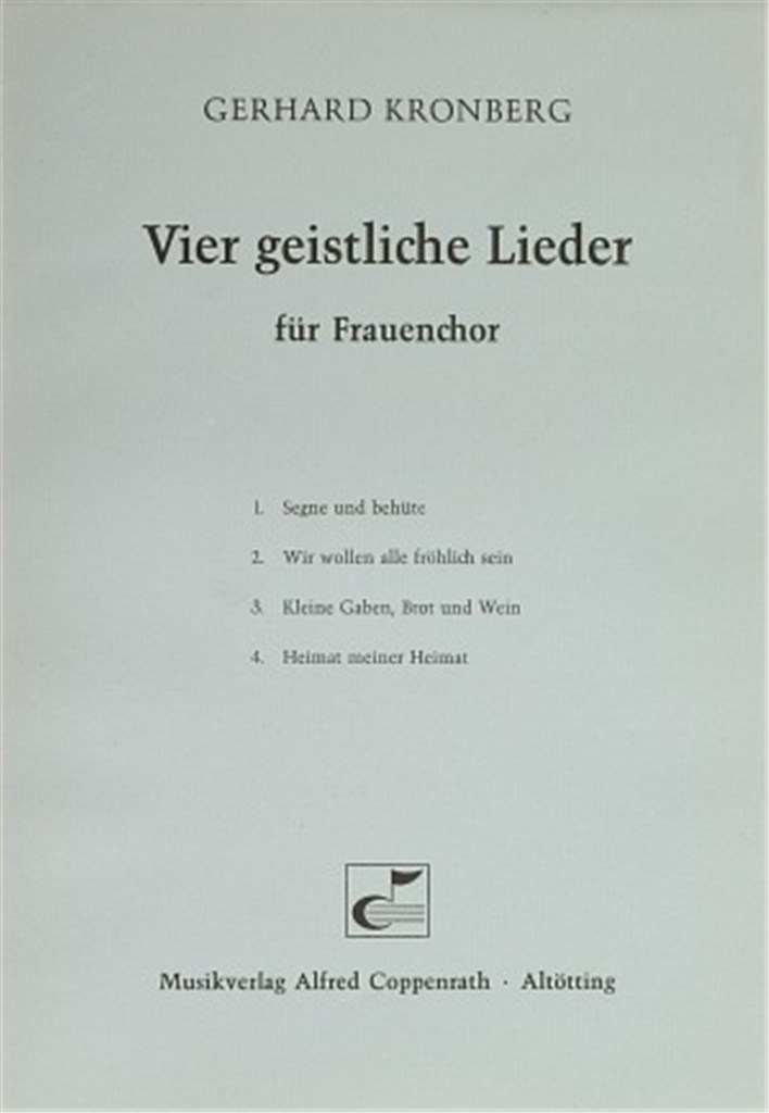 Kronberg: Vier geistliche Lieder [SSA]