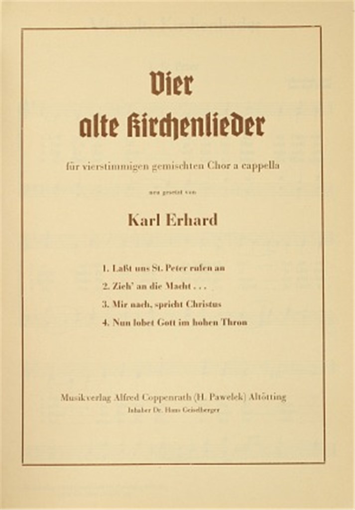Erhard, 4 alte Kirchenlieder